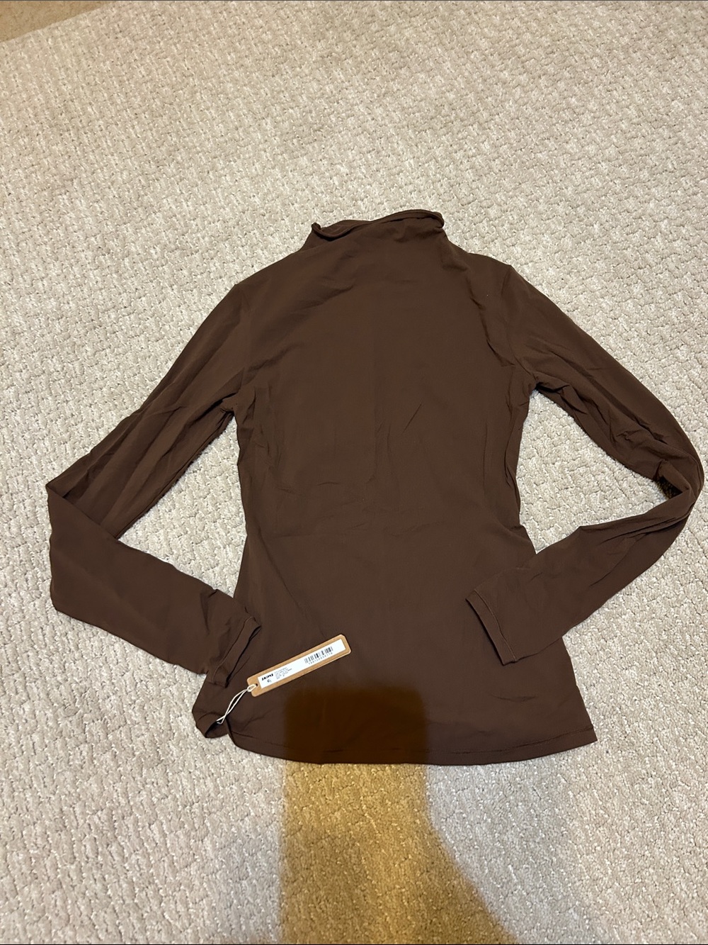 Skims Fits Everybody Turtleneck Long sleeve Cocoa Medium NWT